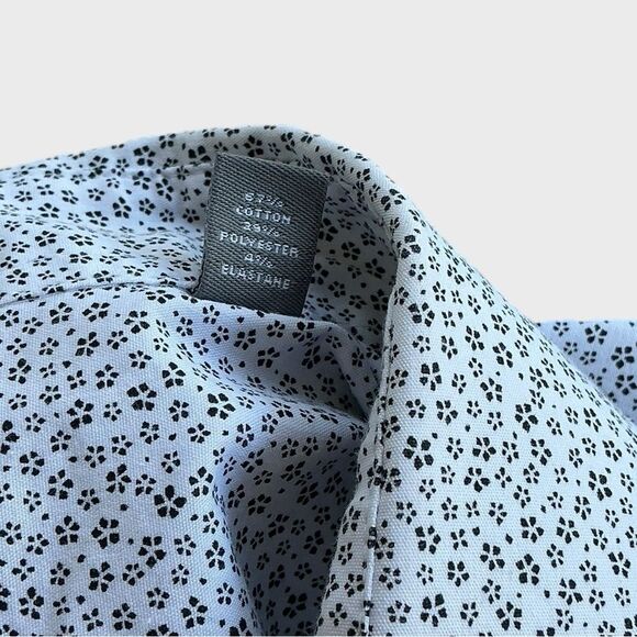 Geoffrey Beene Slim Fit Stretch Shirt Flex Collar Blue Micro Print Men’s Small - Picture 8 of 8